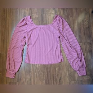 Pink bell sleeve blouse